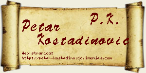 Petar Kostadinović vizit kartica
